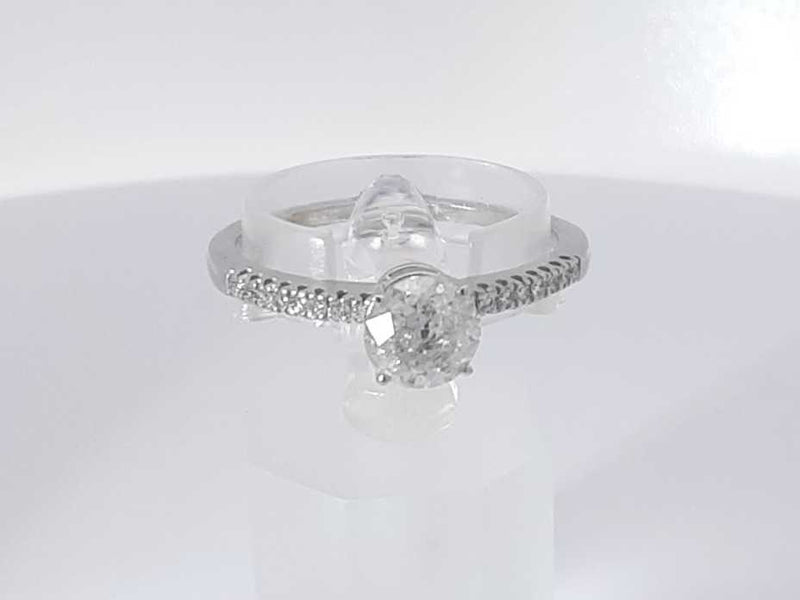 .90 Cttw Diamond 14k White Gold Ring 2.7 Grams Size 9 Aa0525sxzsa