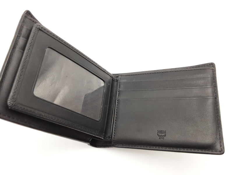Mcm Black Visetos Coated Canvas Bifold Wallet Do0925ixde