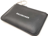 Balenciaga Cash Coin And Card Holder In Black Grained Leather Fw0725lzxdu