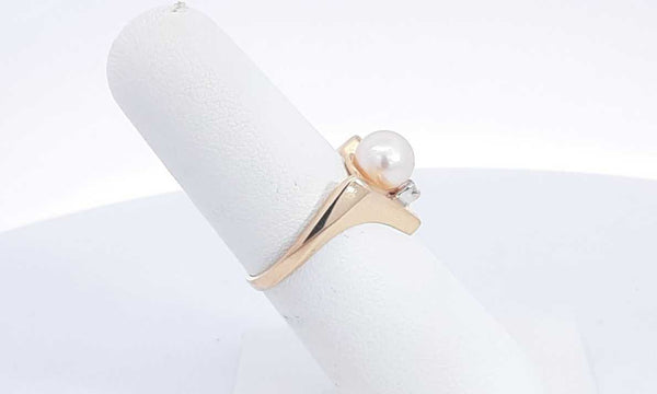 14k Yellow Gold Pearl Ring Size 6.5 3.14 Grams Eb0324lxzsa