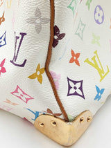 Louis Vuitton X Takashi Murakami Keepall 45 In White Multicolor Monogram Coated Canvas Fw0726lcrxdu