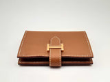 Hermes Gold Brown Epsom Leather Gold Hardware Card Holder Wallet Do0623lrxzde