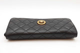 Versace Medusa Quilted Black Leather Wallet With Chain Eb0226oxzde