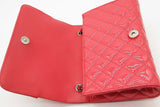 Chanel Quilted Pink Patent Leather Kiss Lock Front Pocket Crossbody Eb1025lexzde