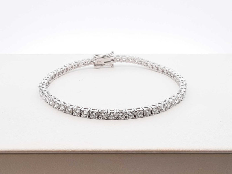 5.12 Cttw Lab-grown Diamond & 14k Gold Tennis Bracelet 9 Gram 7 In. Fw0225llrxdu
