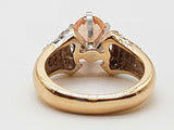 Oval Cut Morganite 14k Two-tone Gold 8.2g Ring Size 7