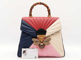 Gucci Bamboo Tropuntata Queen Margaret Leather Multicolor Backpack Fw0825ixzdu