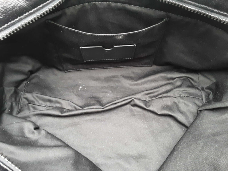 Balmain Track Shiny Leather Black Tote Bag Sd0725rzxsa