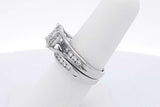1.3cttw Diamond Wedding Set In 14k White Gold 9.9 Grams Size 7 Eb0326wxzdu