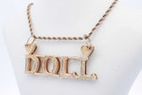 10k Yellow Gold Rope Chain & Doll Nameplate Pendant 7.1 Grams 18 In Eb1024lcrsa