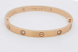 Cartier 18k Yellow Gold Love Bracelet With Diamonds 35.7g Size 19 Eb0126crxzsa