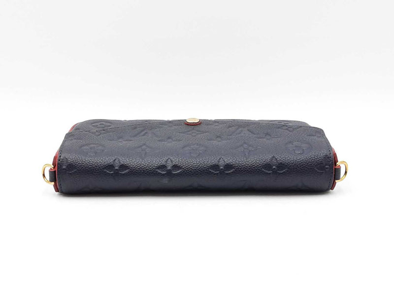 Louis Vuitton Pochette Félicie In Navy Monogram Empreinte Leather Fw0925izxdu