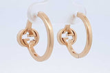 Gucci Diamond Interlocking G 18k Yellow Gold Hoop Earrings 5.6 Grams Eb326lxxzde