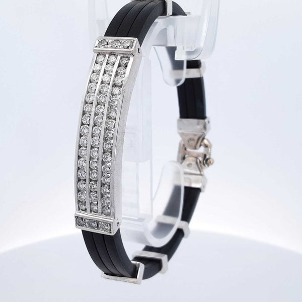 2.40ctw Diamond 14k White Gold 34.2g Bracelet 8 In Sd0525ezxdu