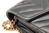 Gucci Matelasse Chevron Quilted Leather Gg Marmont Wallet With Chain Eb0626wexsa