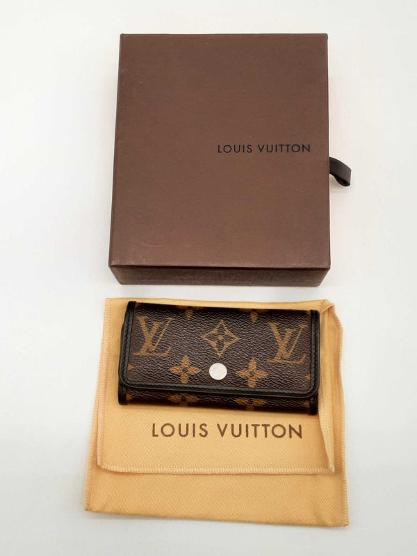 Louis Vuitton Macassar Multiples 6 Key Brown Monogram Coated Canvas Case0924crde