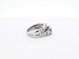 1.07 Cttw Diamond & 10k White Gold Bridal Set 8.2 Grams Size 6.5 Fw0625wrxdu