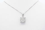 0.49ctw Diamond Pendant Necklace In 14k White Gold 2 Grams 18 Inch Eb1025oxzdu