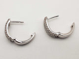0.70 Cttw Lab Grown Diamonds 0.925 Silver 3.9g Hoop Clasp Earrings Do0525srde