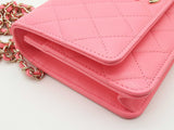 Chanel Trendy Cc Wallet On Chain Bright Pink Leather Crossbody Bag Do0126wxzxde