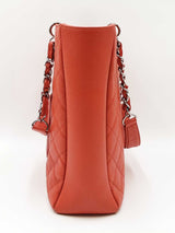 Chanel Vertical Grand Shopper Tote In Orange Quilted Caviar Leather Fw0126lrzxdu