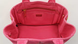 Prada Small Canapa Logo Print Tote Bag In Peony Pink Cotton Canvas Fw0626orzdu