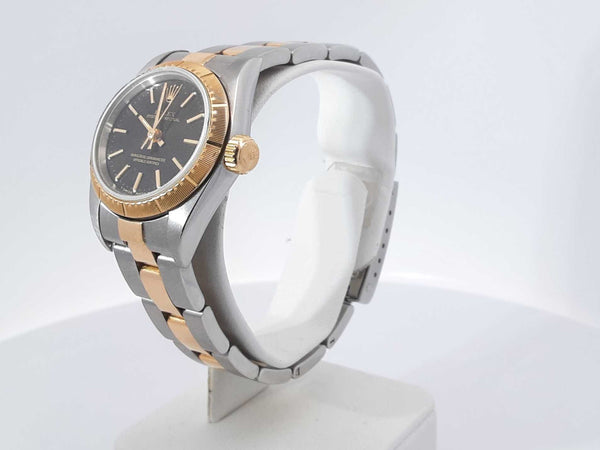 Rolex Oyster Perpetual 18k Yellow Gold & Stainless Steel Watch 24mm Aa0925olxzsa