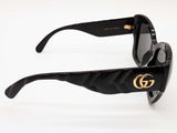 Gucci Gg0808s Oversized Butterfly Black Frame Gray Lens Sunglasses Do0925rxde