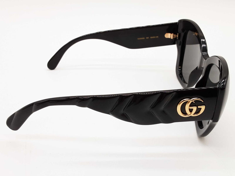 Gucci Gg0808s Oversized Butterfly Black Frame Gray Lens Sunglasses Do0925rxde