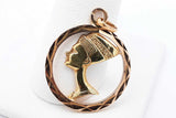 18k Yellow Gold Nefertiti Profile Pendant 3.3 Grams Eb0826oorsa