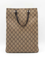 Gucci Plus Joy Vertical Tote In Beige & Brown Gg Monogram Canvas Fw1225ooxdu