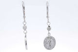 Diamond Leverback Earrings In Platinum 5.2 Grams Eb0526oxzde