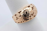 14k Yellow Gold Hisbiscus Flower Dome Ring 3.9 Grams Size 7.75 Eb0626orxdu
