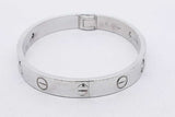 Cartier Love 18k White Gold Diamond Bracelet 28.5 Grams Size 15 Eb0826cxxzsa