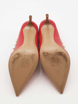 Valentino Garavani Rockstud Red Leather Pumps Size 38 Eb0626lxzsa
