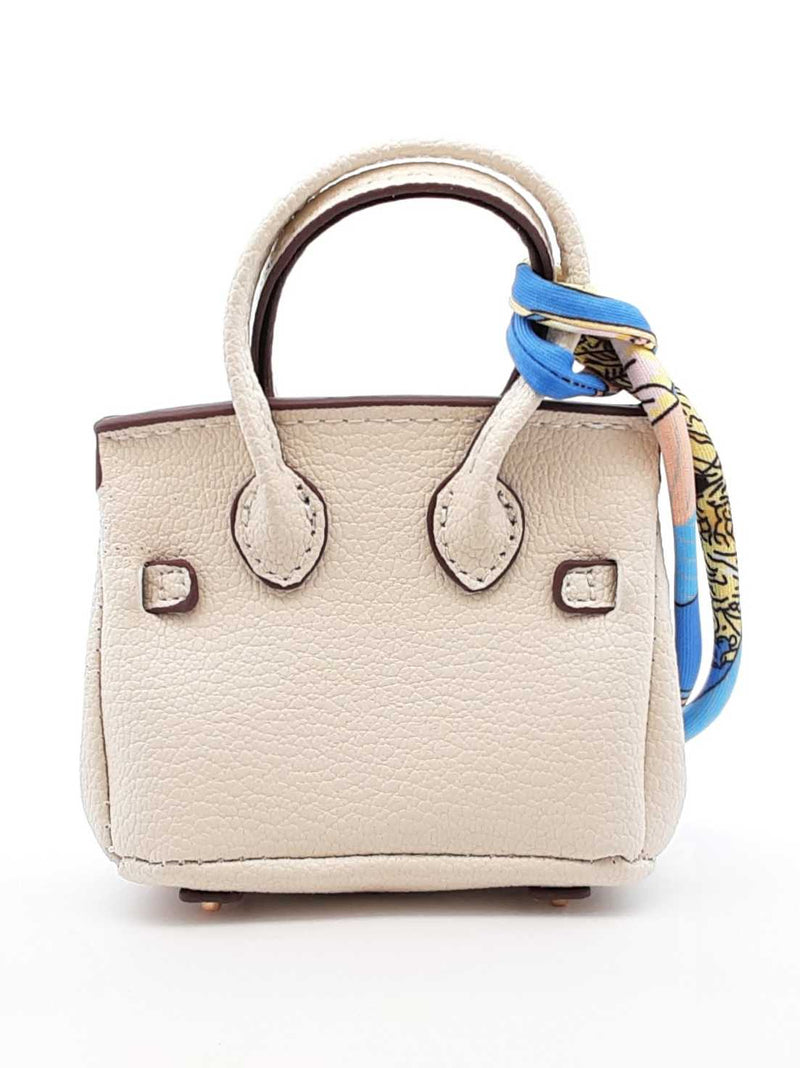 Mini Exquisite Bag Charm In Ivory Fw0825idu