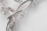 0.3cttw Diamond Botanical Pendant Necklace In 10k White Gold 8 Grams Eb0726wersa