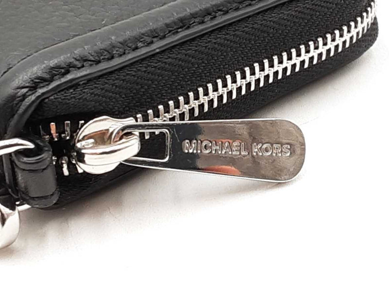 Michael Kors Fulton Smartphone Wristlet In Black Pebbled Leather Fw1125oxdu