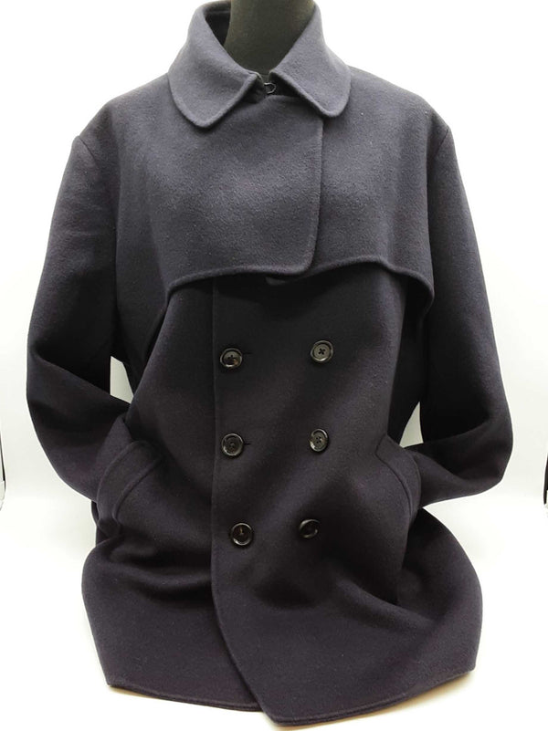 Bottega Veneta Navy Blue Cashmere Wool Peacoat Size Italian 54 Do0925wxzde