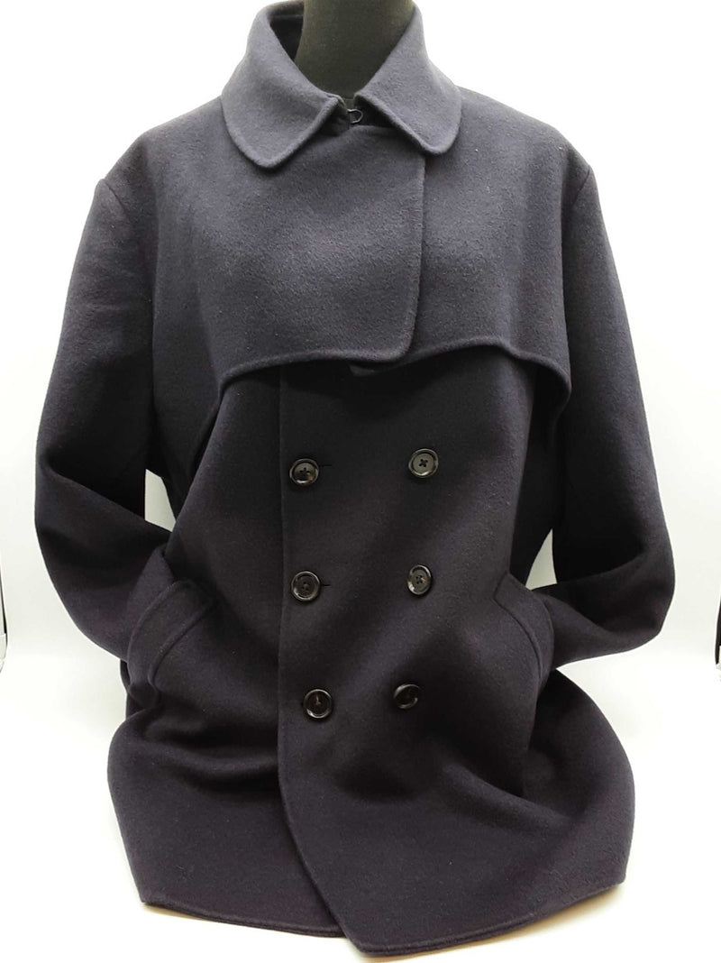 Bottega Veneta Navy Blue Cashmere Wool Peacoat Size Italian 54 Do0925wxzde