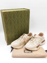 Gucci Rhyton Beige Sneakers Size 7.5 Sd0926lozdu