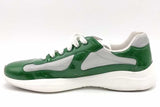 Prada Green Patent Leather & Fabric America's Cup Sneakers Size 11 Eb0826lxzsa