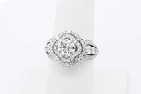 2.4cttw Diamond Ring In 14k White Gold 6.5 Grams Size 7 Eb1125lpxzsa