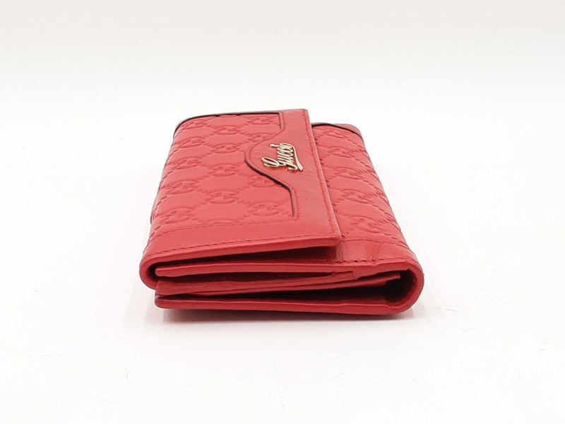 Gucci Gg Guccissima Red Leather Continental Long Wallet Fw0625orzdu