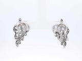 0.88 Cttw Diamond & 18k White Gold Cluster Earrings 8.6 Grams Fw0925llxzdu