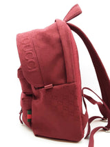 Gucci Gg Monogram Red Canvas Backpack Eb0226lxxzde
