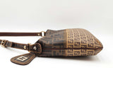Fendi Messenger Bag In Two-tone Zucca & Zucchino Coated Canvas Fw0926lordu