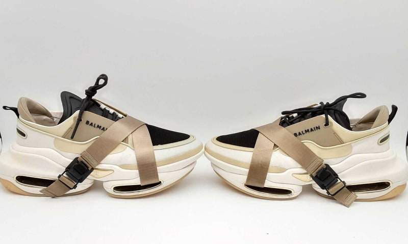 Balmain B Bold Strap Low Top Sneakers Size 12 Hs0523wxzsa