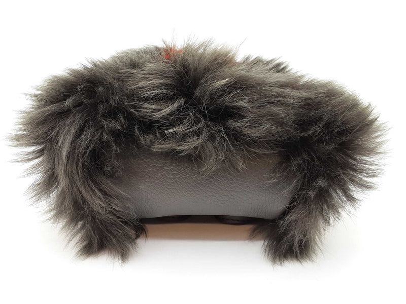 Fendi Monster Gray Leather Faux Fur Mini Backpack Pouch Bag Charm Do0925lrxde