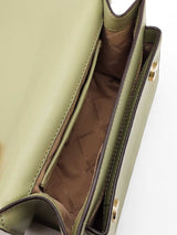 Michael Kors Heather Shoulder Bag In Sage Green Leather Fw0226rrdu